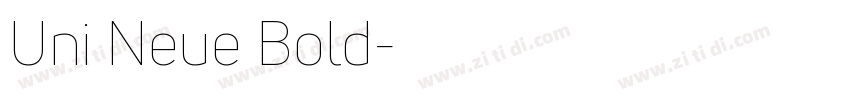 Uni Neue Bold字体转换